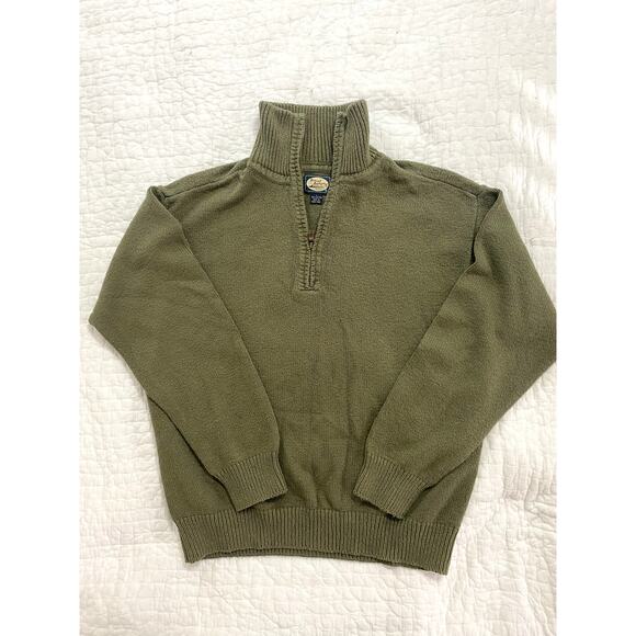 Tommy Bahama Sweater Pullover 1/4 Zip Sage Green with Collar size large - Picture 1 of 9